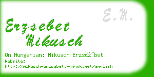 erzsebet mikusch business card